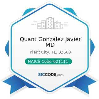 Quant Gonzalez Javier MD - NAICS Code 621111 - Offices of Physicians (except Mental Health...