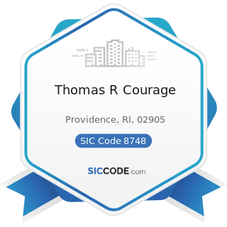 Thomas R Courage - SIC Code 8748 - Business Consulting Services, Not Elsewhere Classified
