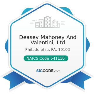 Deasey Mahoney And Valentini, Ltd - NAICS Code 541110 - Offices of Lawyers