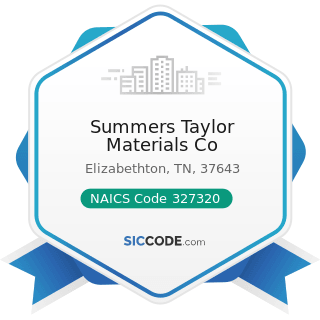 Summers Taylor Materials Co - NAICS Code 327320 - Ready-Mix Concrete Manufacturing