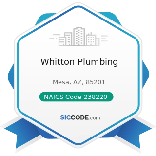 Whitton Plumbing - NAICS Code 238220 - Plumbing, Heating, and Air-Conditioning Contractors