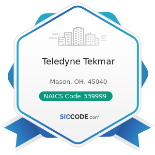 Teledyne Tekmar - NAICS Code 339999 - All Other Miscellaneous Manufacturing