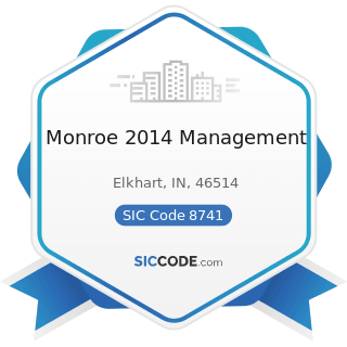 Monroe 2014 Management - SIC Code 8741 - Management Services