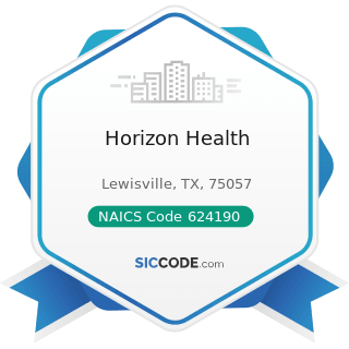 Horizon Health - NAICS Code 624190 - Other Individual and Family Services