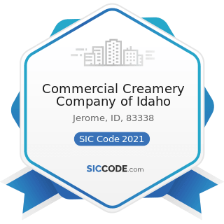 Commercial Creamery Company of Idaho - SIC Code 2021 - Creamery Butter