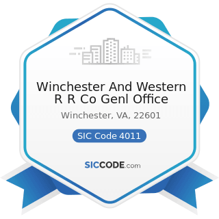 Winchester And Western R R Co Genl Office - SIC Code 4011 - Railroads, Line-Haul Operating