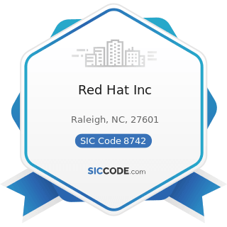 Red Hat Inc - SIC Code 8742 - Management Consulting Services