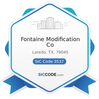 Fontaine Modification Co - SIC Code 3537 - Industrial Trucks, Tractors, Trailers, and Stackers