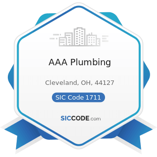 AAA Plumbing - SIC Code 1711 - Plumbing, Heating and Air-Conditioning