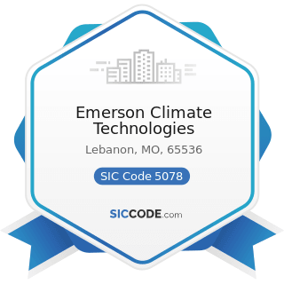 Emerson Climate Technologies - SIC Code 5078 - Refrigeration Equipment and Supplies