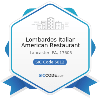 Lombardos Italian American Restaurant - SIC Code 5812 - Eating Places