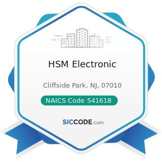 HSM Electronic - NAICS Code 541618 - Other Management Consulting Services