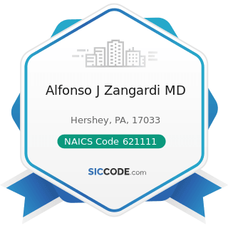 Alfonso J Zangardi MD - NAICS Code 621111 - Offices of Physicians (except Mental Health...