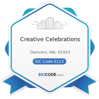 Creative Celebrations - SIC Code 5113 - Industrial and Personal Service Paper