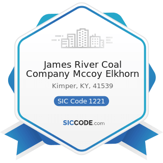 James River Coal Company Mccoy Elkhorn - SIC Code 1221 - Bituminous Coal and Lignite Surface...