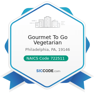 Gourmet To Go Vegetarian - NAICS Code 722511 - Full-Service Restaurants