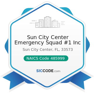 Sun City Center Emergency Squad #1 Inc - NAICS Code 485999 - All Other Transit and Ground...
