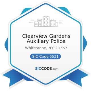 Clearview Gardens Auxiliary Police - SIC Code 6531 - Real Estate Agents and Managers
