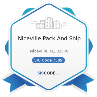 Niceville Pack And Ship - SIC Code 7389 - Business Services, Not Elsewhere Classified