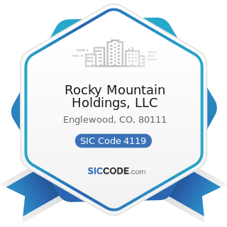 Rocky Mountain Holdings, LLC - SIC Code 4119 - Local Passenger Transportation, Not Elsewhere...