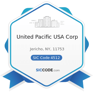 United Pacific USA Corp - SIC Code 4512 - Air Transportation, Scheduled