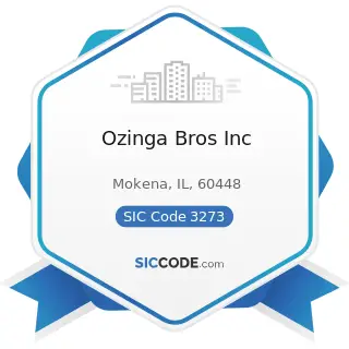 Ozinga Bros Inc - SIC Code 3273 - Ready-Mixed Concrete