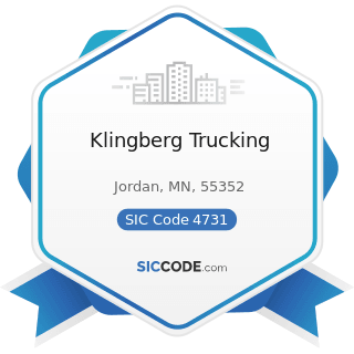 Klingberg Trucking - SIC Code 4731 - Arrangement of Transportation of Freight and Cargo