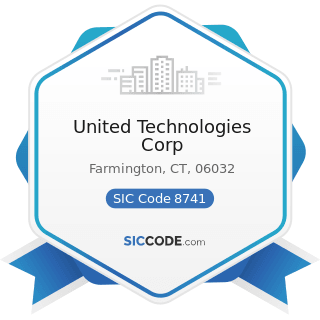 United Technologies Corp - SIC Code 8741 - Management Services