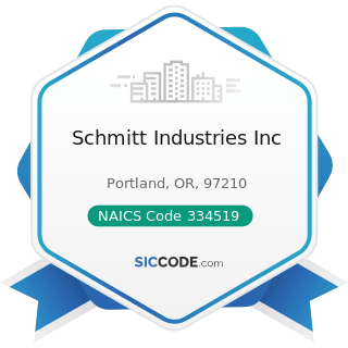 Schmitt Industries Inc - NAICS Code 334519 - Other Measuring and Controlling Device Manufacturing