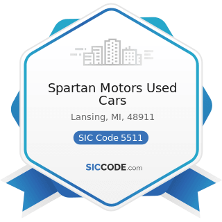 Spartan Motors Used Cars - SIC Code 5511 - Motor Vehicle Dealers (New and Used)