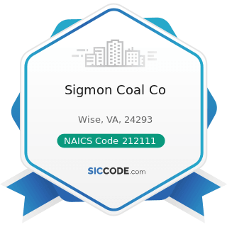Sigmon Coal Co - NAICS Code 212111 - Bituminous Coal and Lignite Surface Mining