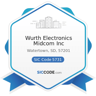 Wurth Electronics Midcom Inc - SIC Code 5731 - Radio, Television, and Consumer Electronics Stores