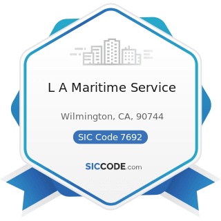 L A Maritime Service - SIC Code 7692 - Welding Repair