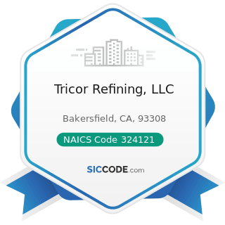 Tricor Refining, LLC - NAICS Code 324121 - Asphalt Paving Mixture and Block Manufacturing