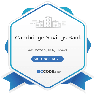 Cambridge Savings Bank - SIC Code 6021 - National Commercial Banks