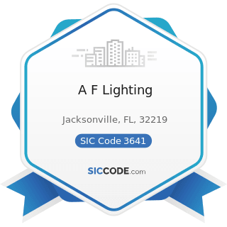 A F Lighting - SIC Code 3641 - Electric Lamp Bulbs and Tubes