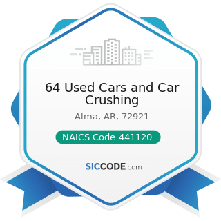 64 Used Cars and Car Crushing - NAICS Code 441120 - Used Car Dealers
