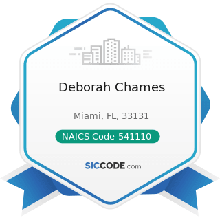 Deborah Chames - NAICS Code 541110 - Offices of Lawyers