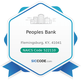 Peoples Bank - NAICS Code 522110 - Commercial Banking