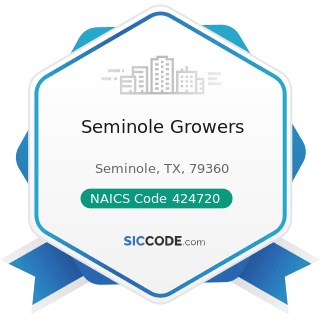 Seminole Growers - NAICS Code 424720 - Petroleum and Petroleum Products Merchant Wholesalers...