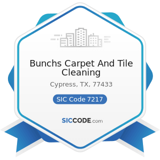 Bunchs Carpet And Tile Cleaning - SIC Code 7217 - Carpet and Upholstery Cleaning