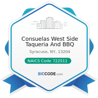 Consuelas West Side Taqueria And BBQ - NAICS Code 722511 - Full-Service Restaurants