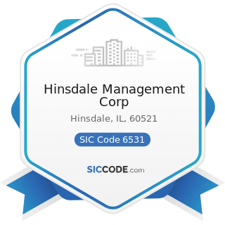 Hinsdale Management Corp - SIC Code 6531 - Real Estate Agents and Managers