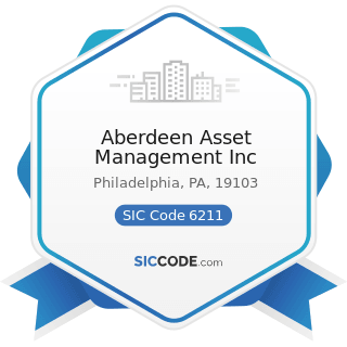 Aberdeen Asset Management Inc - SIC Code 6211 - Security Brokers, Dealers, and Flotation...
