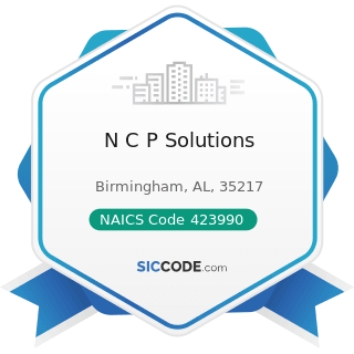 N C P Solutions - NAICS Code 423990 - Other Miscellaneous Durable Goods Merchant Wholesalers