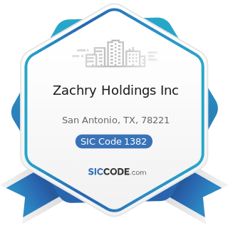 Zachry Holdings Inc - SIC Code 1382 - Oil and Gas Field Exploration Services