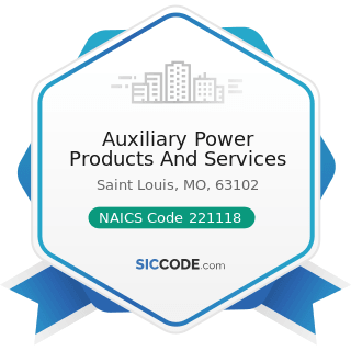 Auxiliary Power Products And Services - NAICS Code 221118 - Other Electric Power Generation