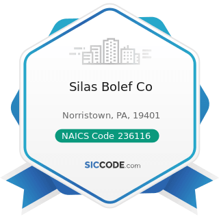 Silas Bolef Co - NAICS Code 236116 - New Multifamily Housing Construction (except For-Sale...