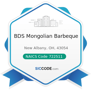 BDS Mongolian Barbeque - NAICS Code 722511 - Full-Service Restaurants