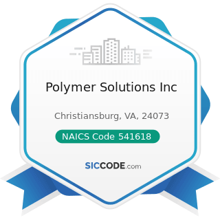 Polymer Solutions Inc - NAICS Code 541618 - Other Management Consulting Services